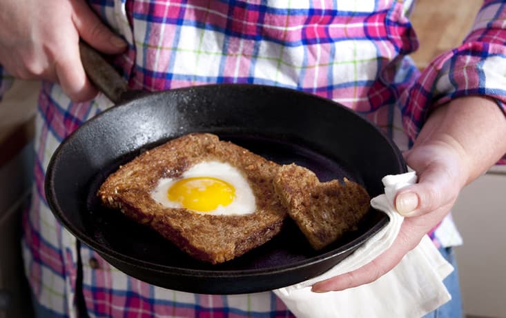 Stekt ägg macka i hjärtform - Ägg hjärta - Recept | Pågen